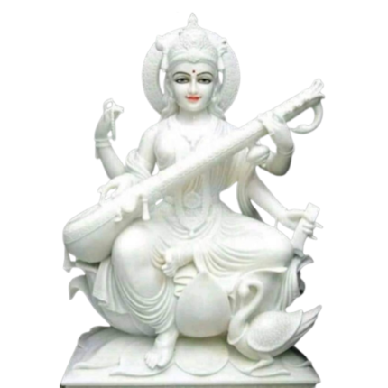 Maa Saraswati Marble Statue