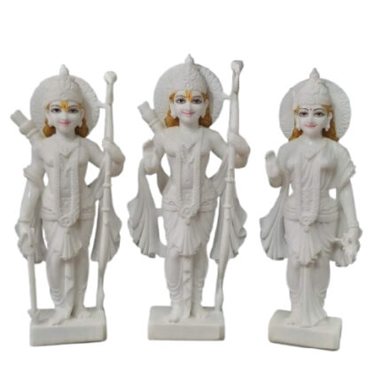 Marble Ram Ji Laxman Ji And Sita Mata Pure White