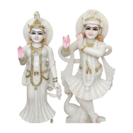Marble Radha Krishna moorti Pure White