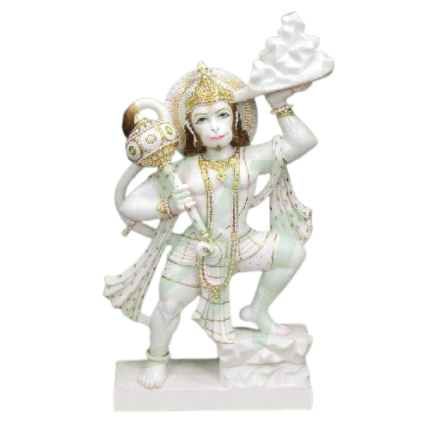 White Marble Hanuman Statue, For Worship