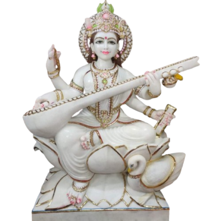 White Marble Saraswati Maa