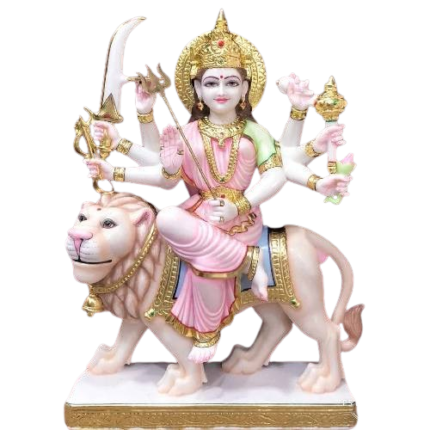 Beautiful Marble Durga Ji Statues for Temples